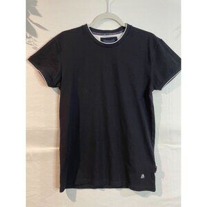 Marc Asher Men's Black T-Shirt S 95% Cotton 5% Spandex Crew Neck Short Sleeve